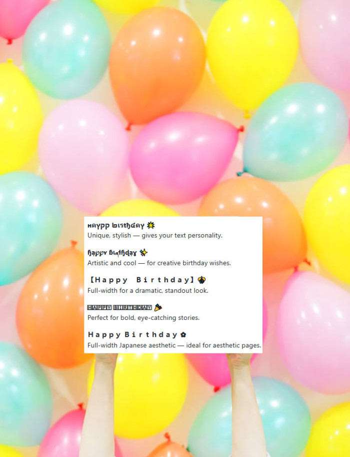 Happy Birthday Font Style For Instagram